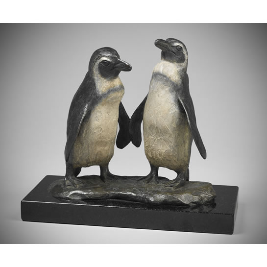 bronze sculpture JACKASS PENGUINS