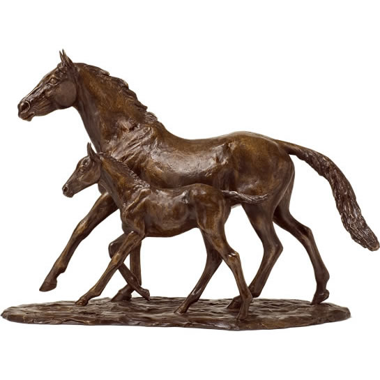 sculpture THOROUGHBRED MARE FOAL