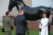 Her Royal Highness The Princess Royal with Stuart Reid, Principal of the Royal Veterinary College and Camilla.